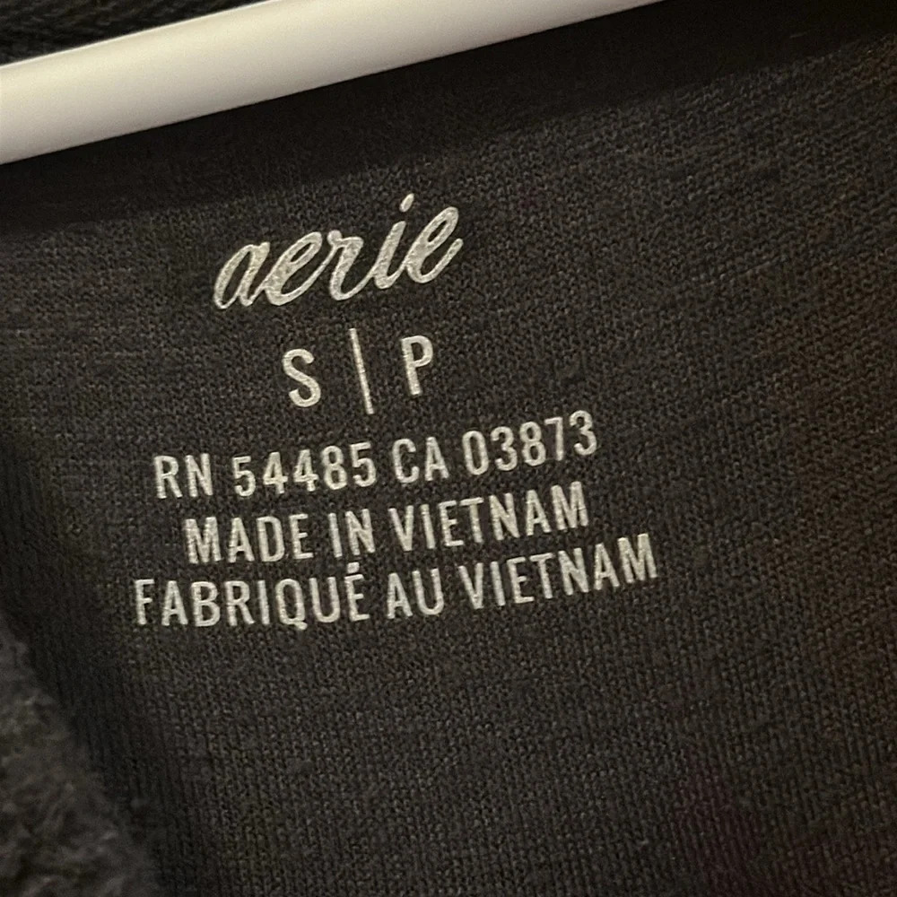Aerie Oversized Sherpa V-Neck Hoodie 🩶 - Picture 3 of 3